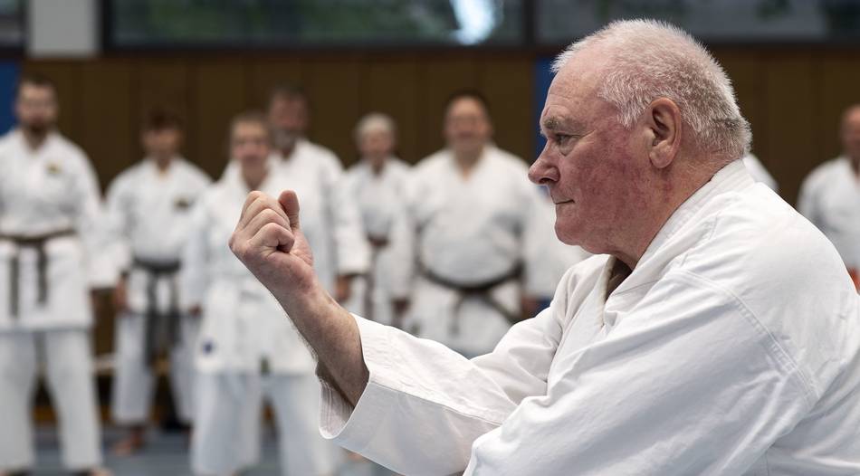 In diesem Jahr blickt der Gelderner Karate-Verein Okinawa-te auf 50 Jahre Vereinsgeschichte zurück. Eine Erfolgsstory, die sehr eng mit dem Namen Richard Froeschke verbunden ist Foto: Heinz Spütz