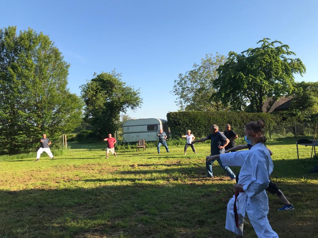 erstes Training 2021 - Ausschnitt des Halbkreises